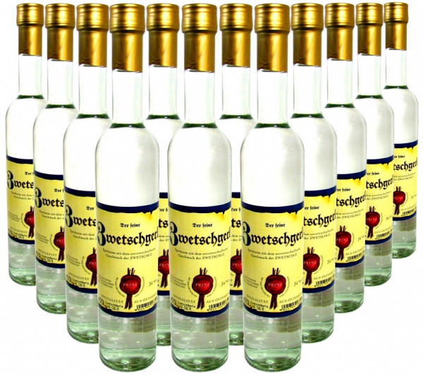 12 Flaschen Prinz Zwetschgerla ( Zwetschgenschnaps ) 0,5l aus Österreich