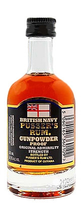 Pusser's Rum Black Label Gunpowder Proof 0,05l Miniatur