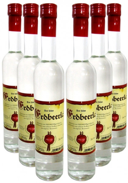 6 Flaschen Prinz Erdbeerla ( Erdbeerschnaps ) 0,5l aus Österreich