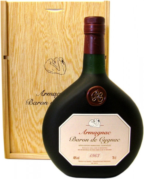 Armagnac Baron de Cygnac 0,7l Jahrgang 1963