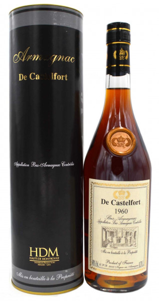 Rarität: Armagnac De Castelfort Jahrgang 1960 - 0,7l incl. Geschenkdose