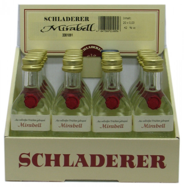 Schladerer Mirabell 20x0,03l Miniaturen