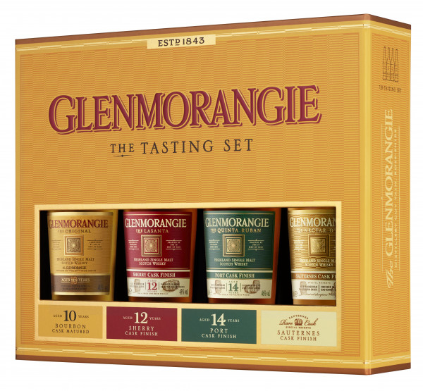 Glenmorangie Four Expressions Single Malt Scotch Whisky 4x0,1l in Geschenkpackung - limitiert