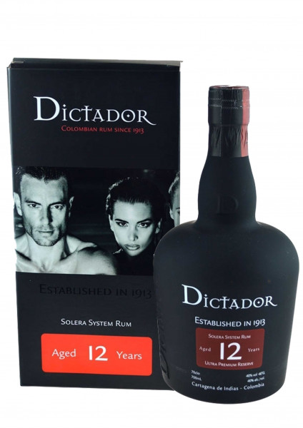 Dictador 12 Jahre Solera System Rum 0,7l - inklusive Geschenkpackung - Rum aus Kolumbien