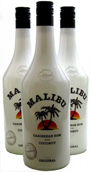 Malibu White Rum & Coconut Likör 3x1,0l