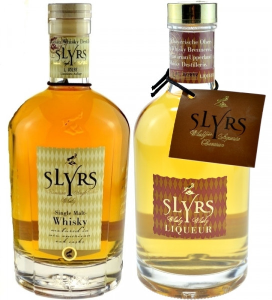 Slyrs Duo (Slyrs Whisky ohne Jahrgang 0,35l + Slyrs Liqueur 0,35l)
