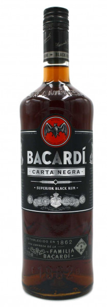 Bacardi Carta Negra 1.0l - Superior Black Rum