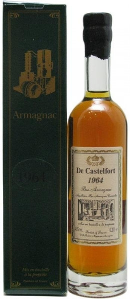 Armagnac De Castelfort Jahrgang 1964 - 0,2l abgefüllt 2015 - 51 Jahre im Fass inkl. Geschenkkarton
