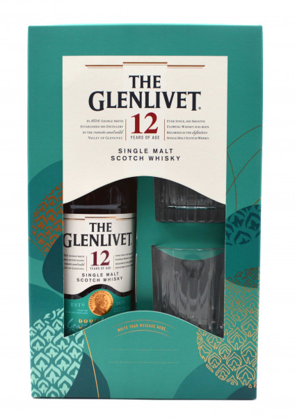 Glenlivet 12 Jahre 0,7l + 2 Tumbler in Geschenkpackung