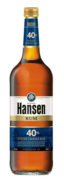 Hansen Blau Echter Übersee Rum 1,0l